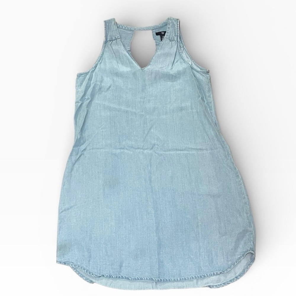 GAP Light Blue Denim Dress size: XS boho minimalist festival style - Picture 2 of 9